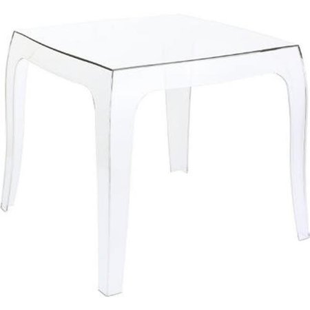 FINE-LINE Queen Polycarbonate Side Table; Transparent Clear FI214002